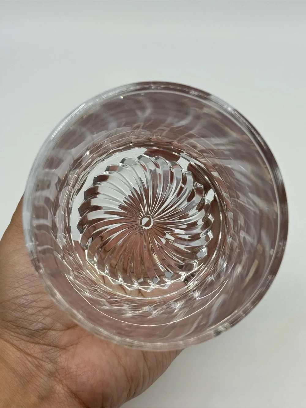 KITNATS Hand Blown Double Walled Old Fashioned Crystal Whiskey Tumbler